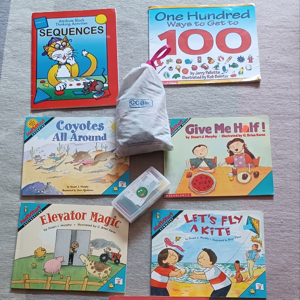 Homeschool math k-3: Mathstart books, sequences, Cuisinaire rods and play money
